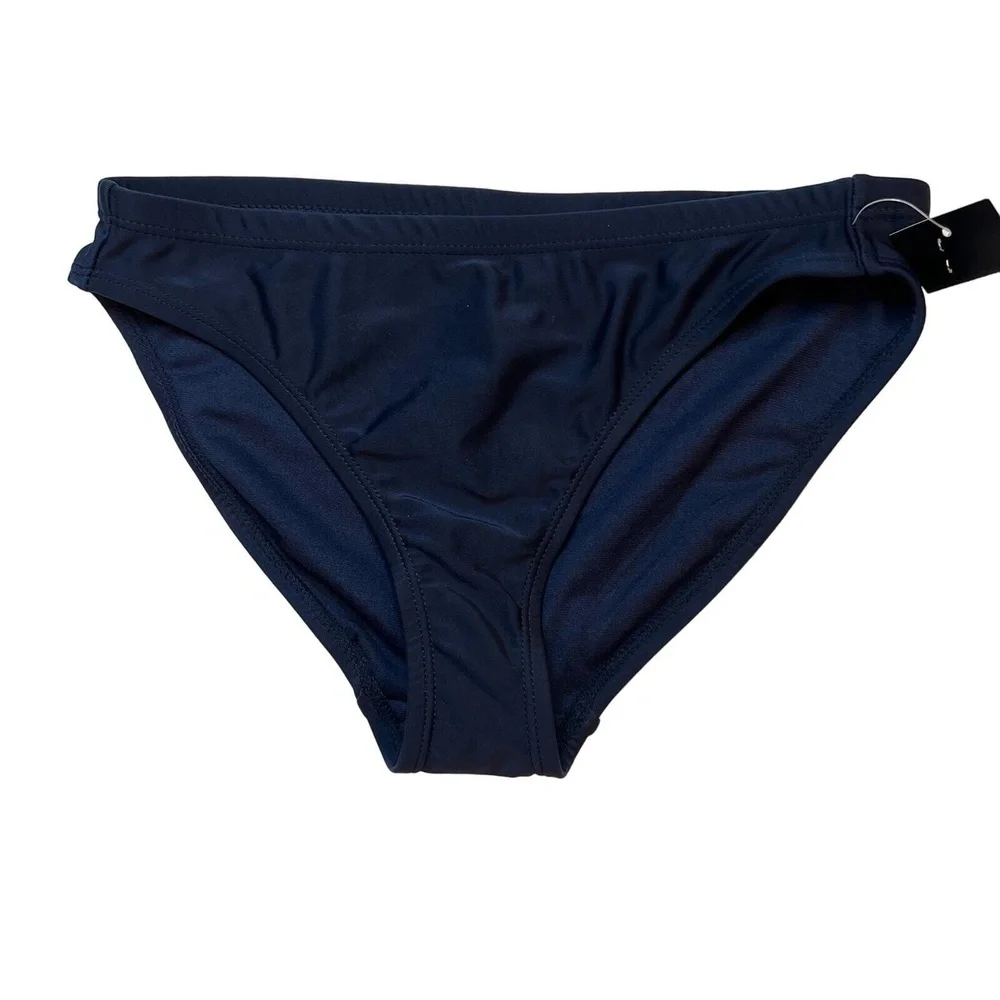 IDeology Navy Blue Solid Bikini Bottom Girls Size‎ Medium New